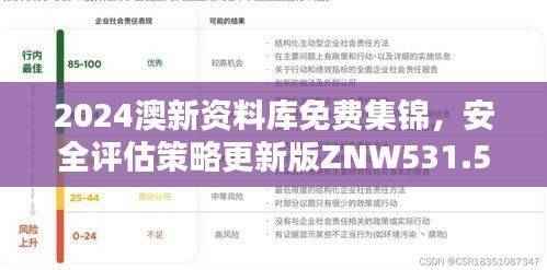 2024澳新资料库免费集锦，安全评估策略更新版ZNW531.55