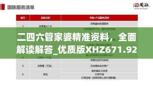 二四六管家婆精准资料,全面解读解答_优质版XHZ671.92