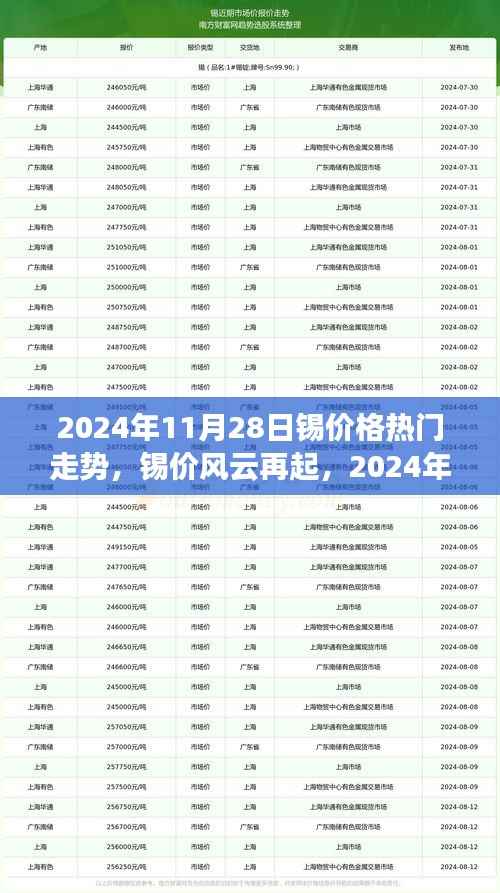深度解析,锡价风云再起,锡市场走势预测(2024年11月28日)