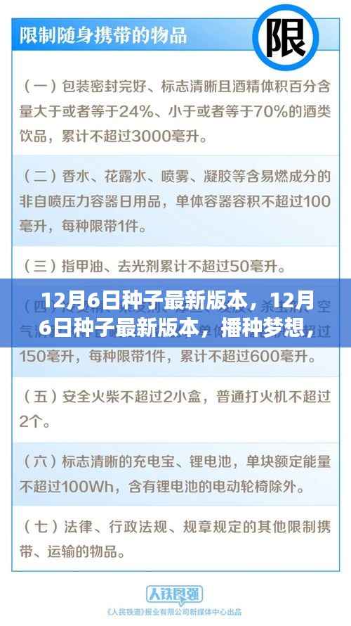 12月6日种子最新版本,播种梦想,成就自信与辉煌