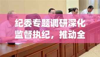 纪委专题调研深化监督执纪，推动全面从严治党深入基层