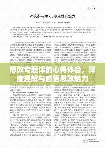 思政专题课的心得体会,深度理解与感悟思政魅力