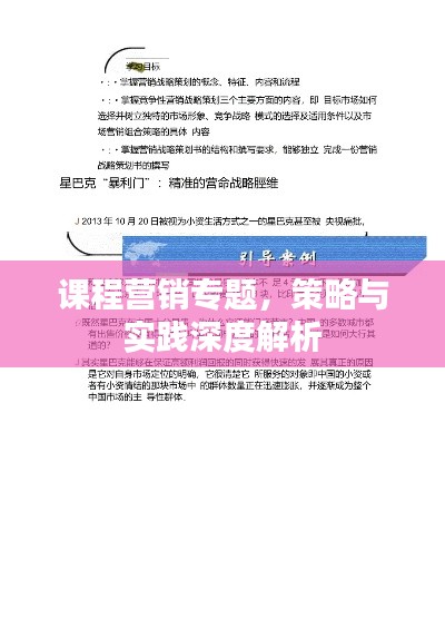 课程营销专题,策略与实践深度解析